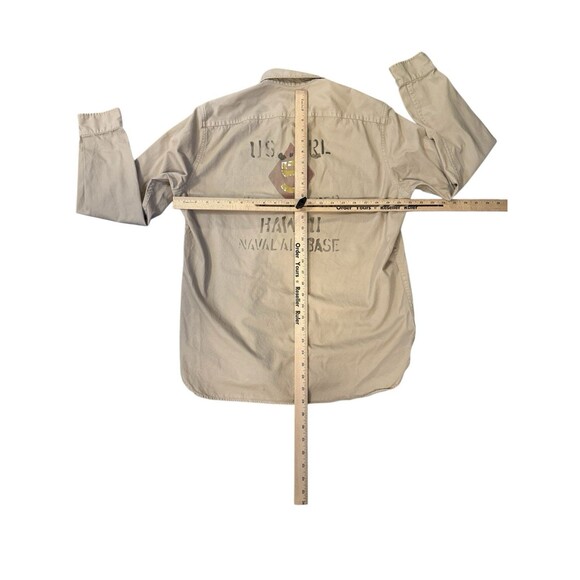 Polo Ralph Lauren khaki brown Hawaii 5 Naval Air Base Military shirt M 1953 RL67 - Picture 4 of 6